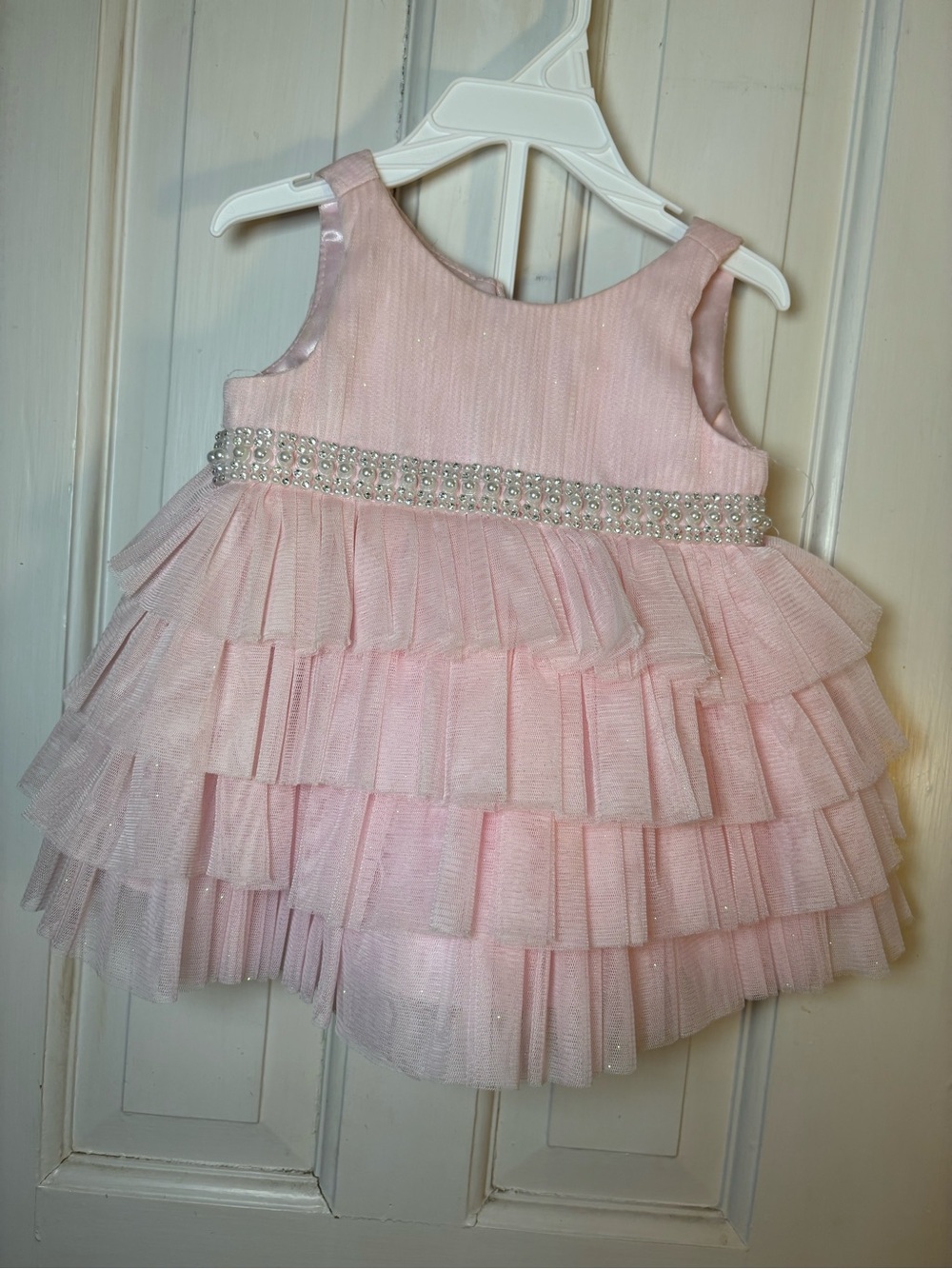 American Princess Light Pink Baby Dress with Sparkle